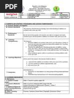 Grade 1 COT Math Lesson Plan | PDF | Numbers | Learning