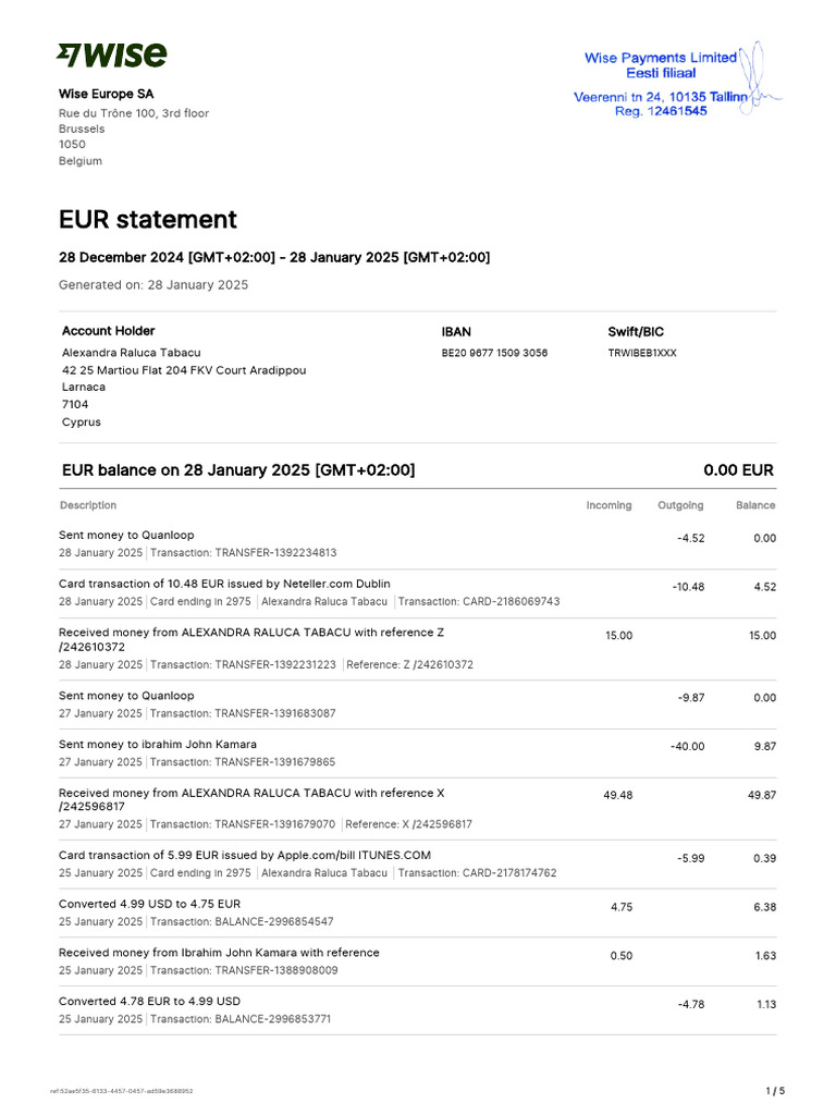 Balance Statement | PDF | Personal Finance | Money