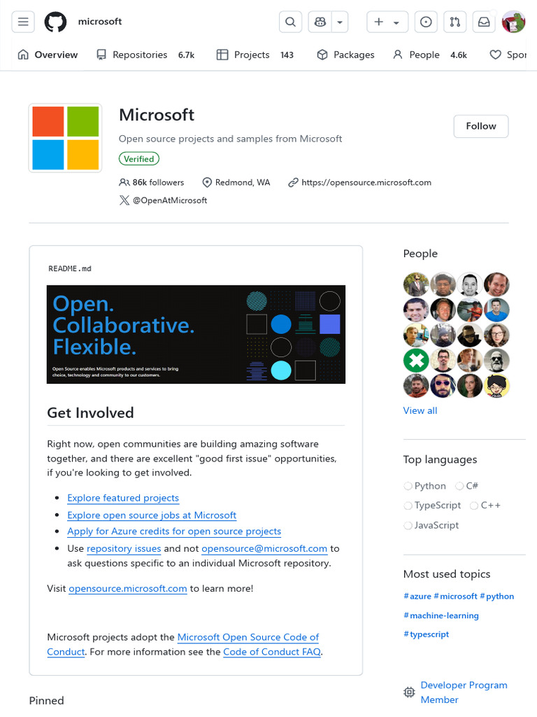 Microsoft Open Source Projects Overview | PDF | Java Script | Python ...