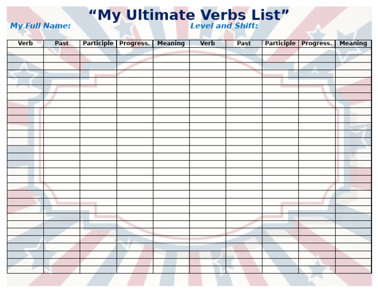 Ultimate List of English Verbs | PDF