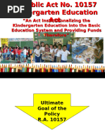 Kindergarten Education Act (RA 10157) | PDF | Kindergarten | Teachers
