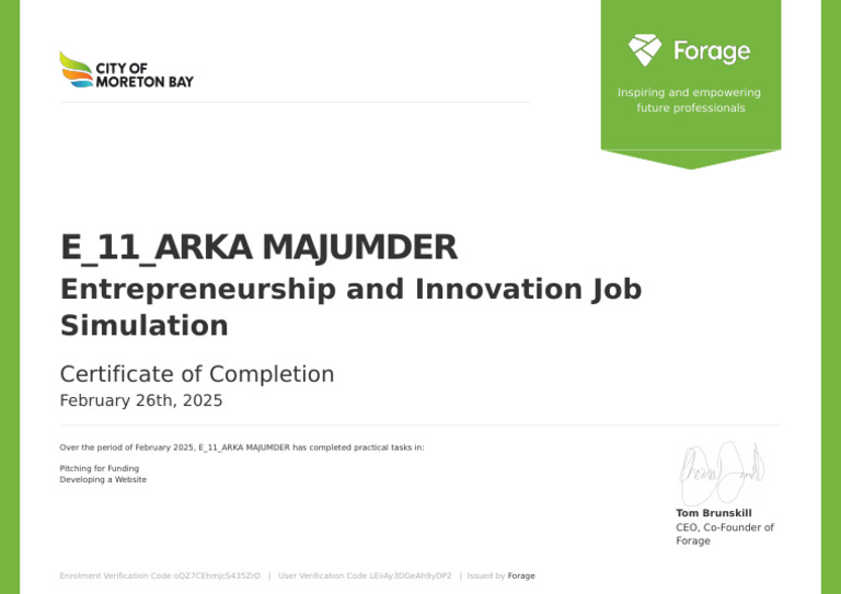 Forage Certificate of Completion | PDF