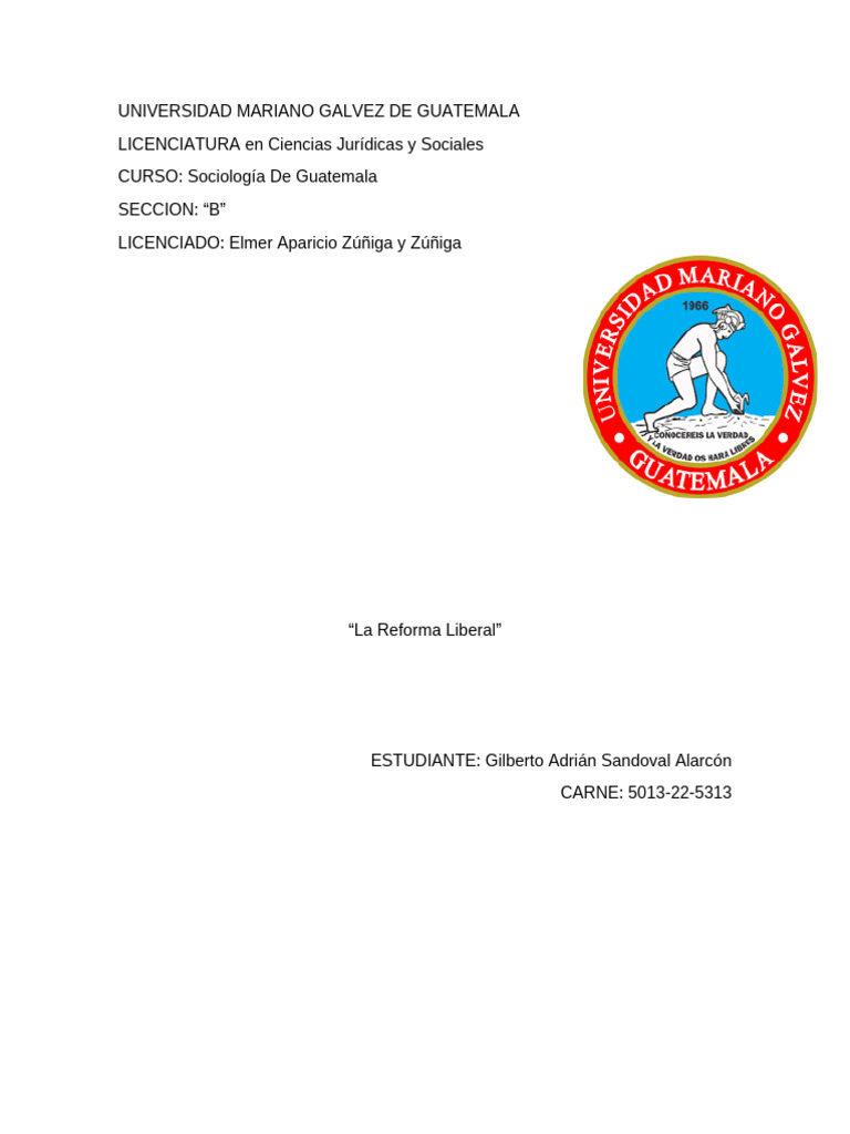 Universidad Mariano Galvez de Guatemala | PDF