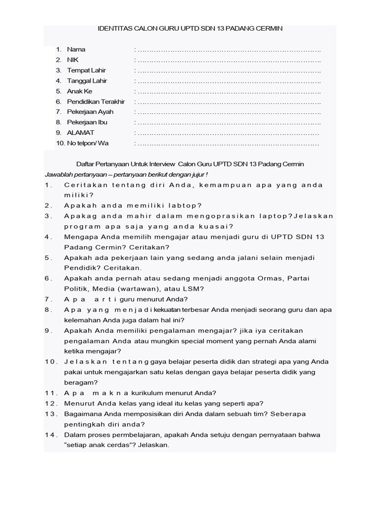 File Interview CG PDF SDN 13 PC 2023 | PDF
