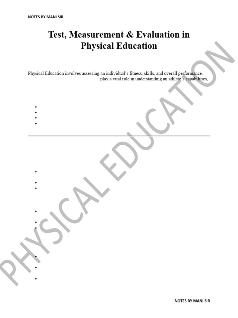 test-measurement-evaluation-in-pe-pdf-evaluation-physical