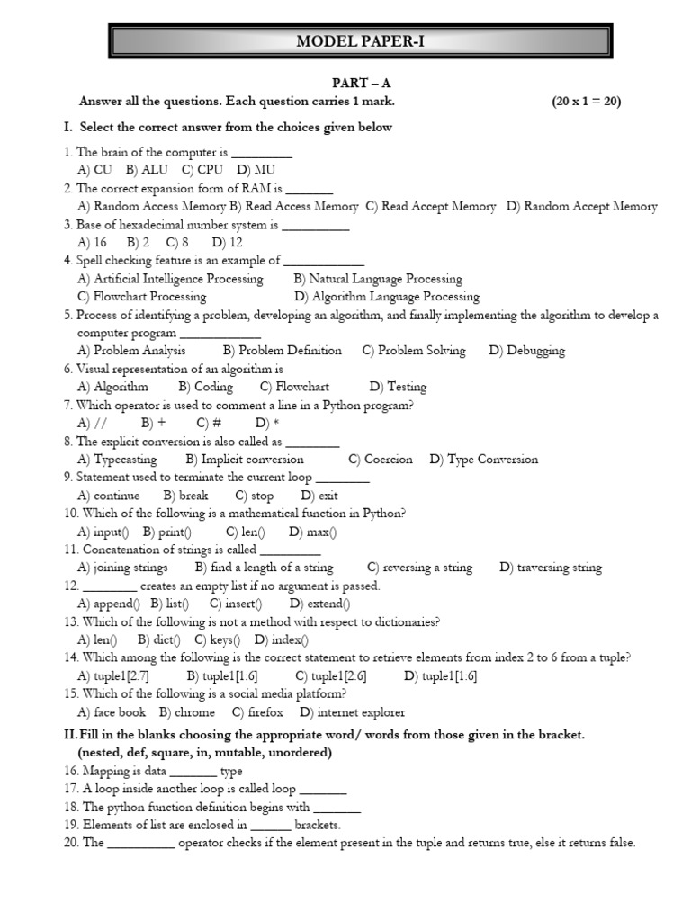 Blue Print I Puc 2024 25 Pdf Algorithms String Computer Science