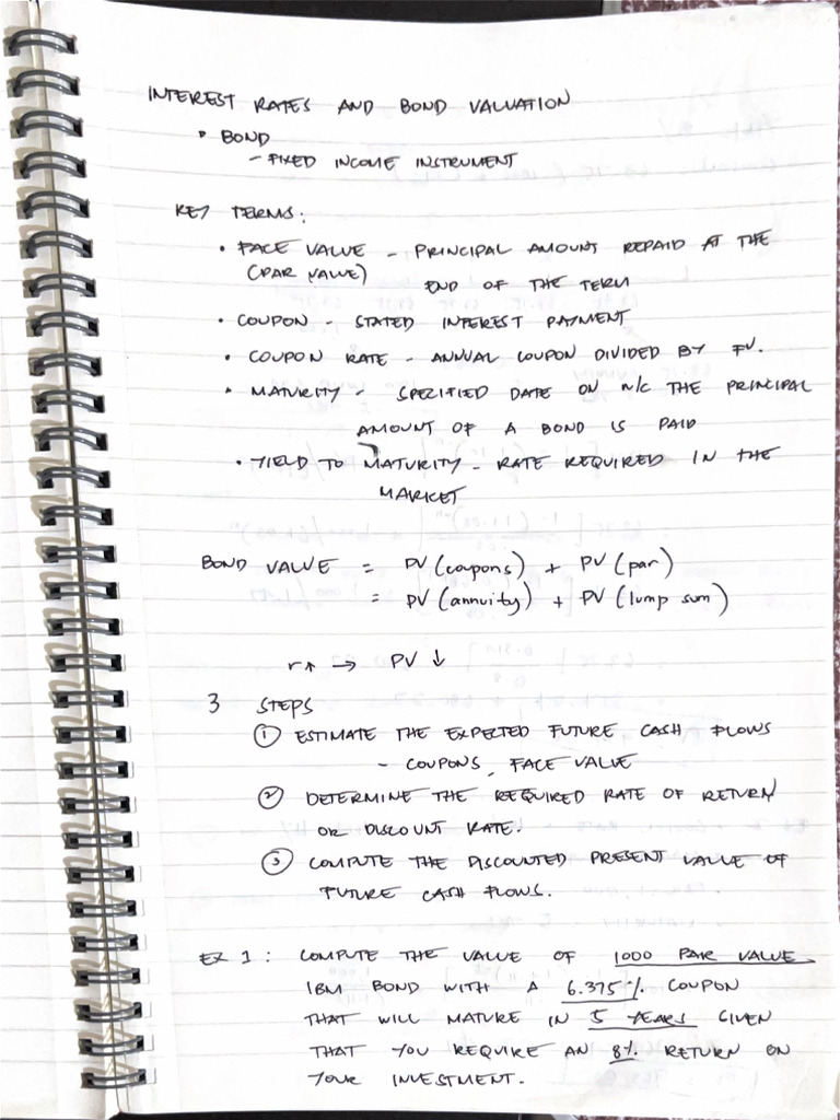 Bond Valuation Notes | PDF
