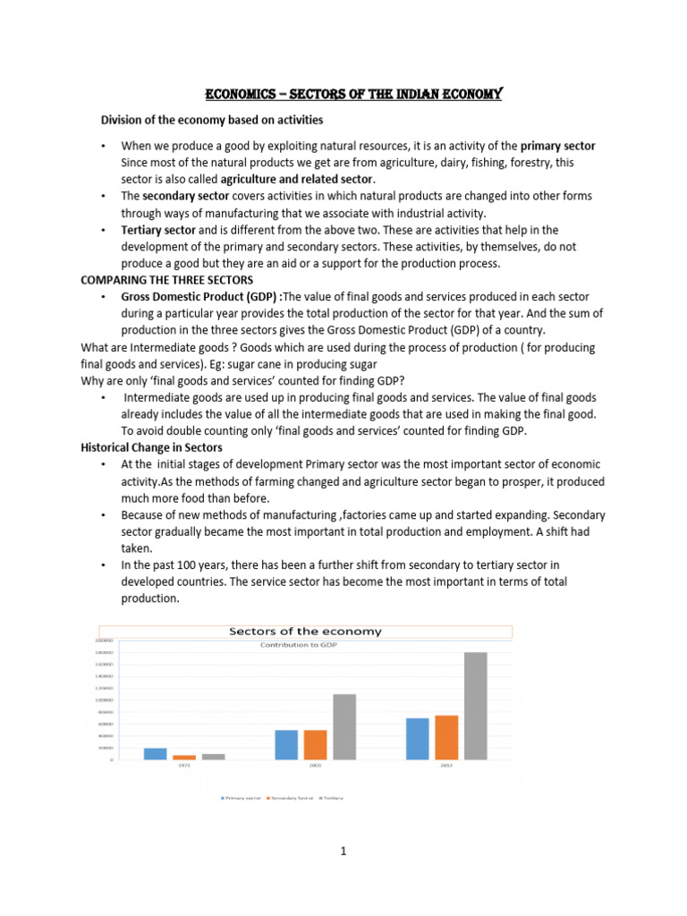 Indian Economy: Sectors Overview and Trends | PDF | Employment | Gross ...