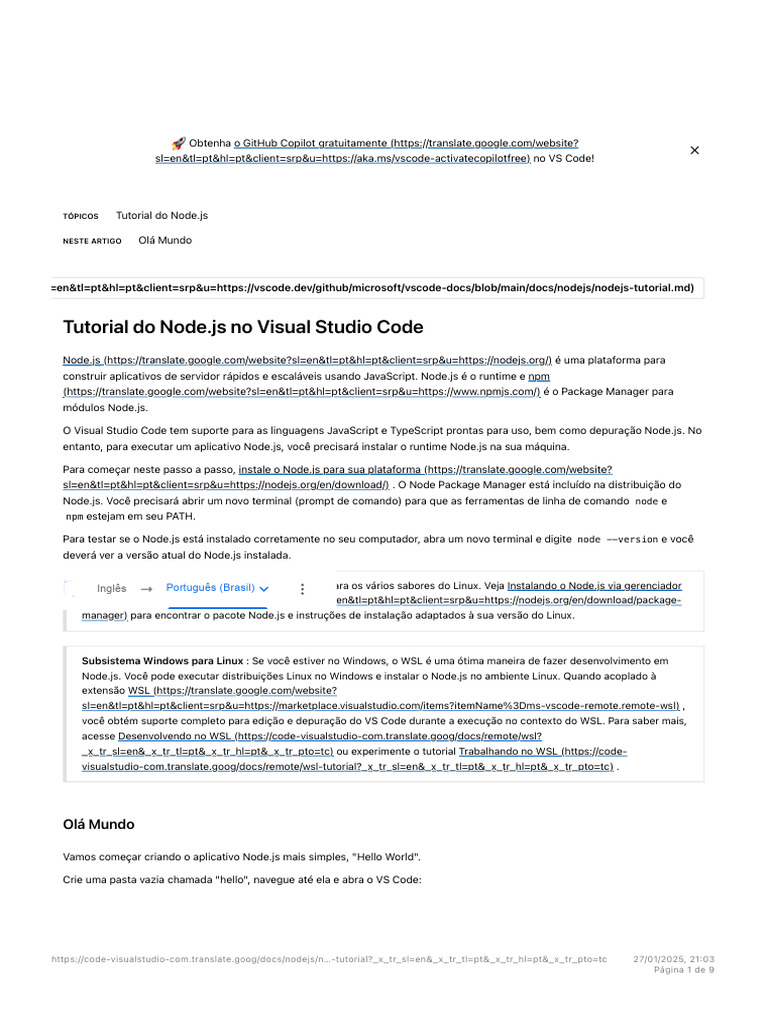Crie Aplicativos Node.js Com o Visual Studio Code | PDF | Script Java ...