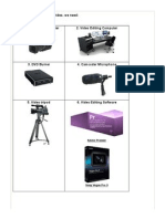 Equiment and Technology in Video Production