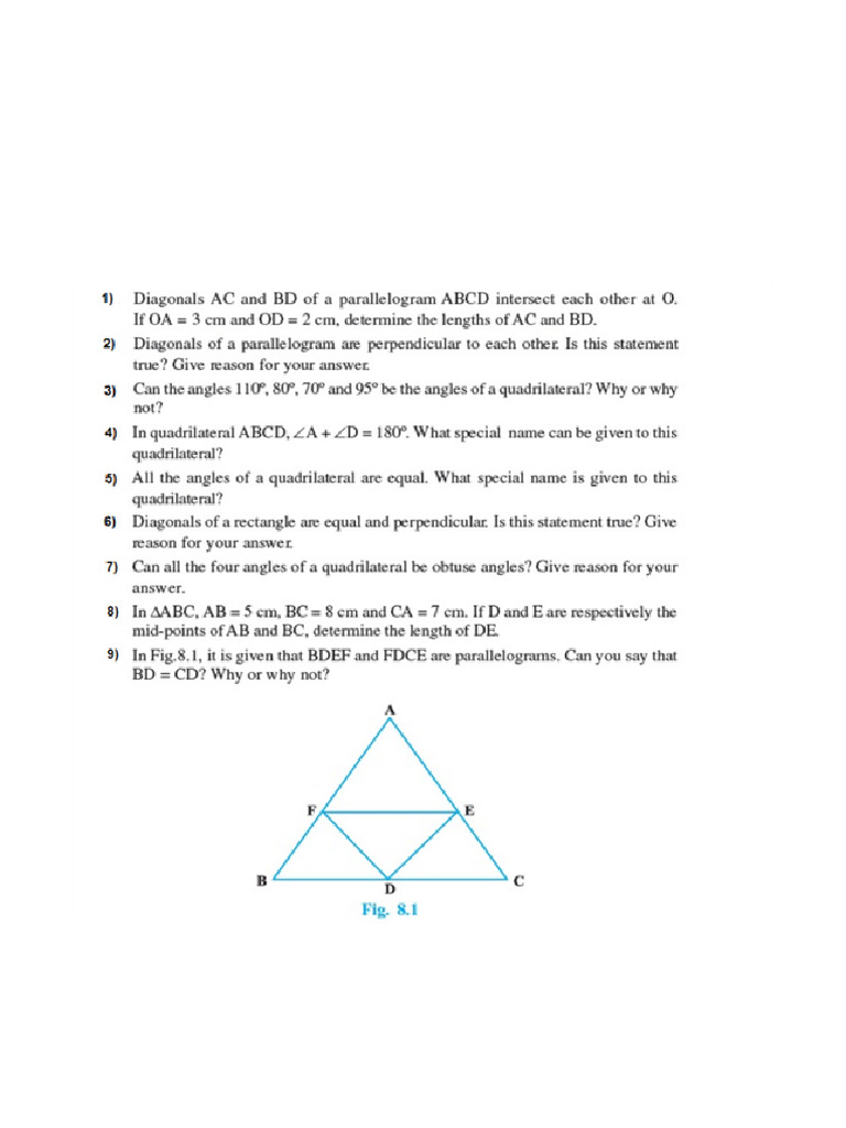 Understanding Quadrilaterals: Types & Properties | PDF