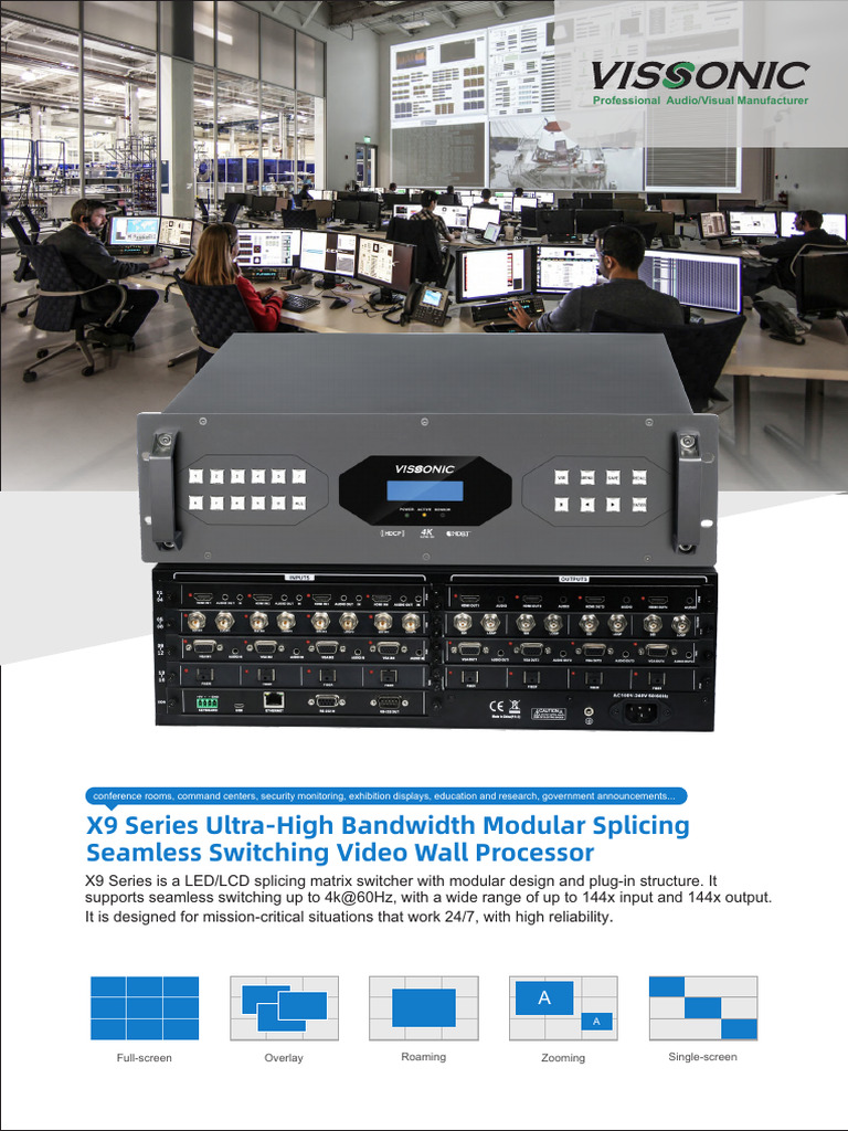 X9 Modular Videowall Processor Brochure V1 3 Pdf Hdmi Display