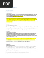 MUN GSL Speech Template and Example | PDF