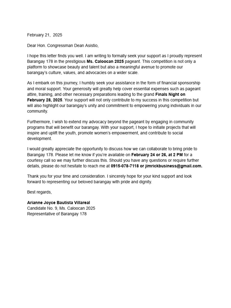 Courtesy Call Letter | PDF