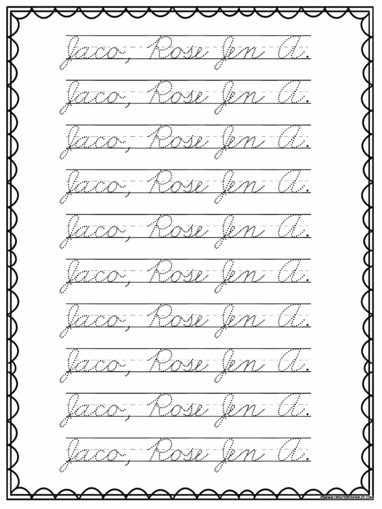 Cursive Name Tracing Worksheet-8CB5-F67A-5505 | PDF