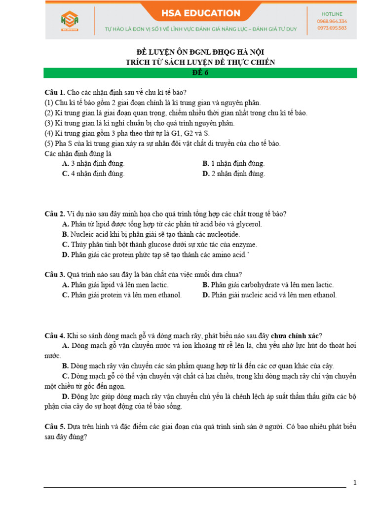 Bộ Đề 6 - 15 | PDF
