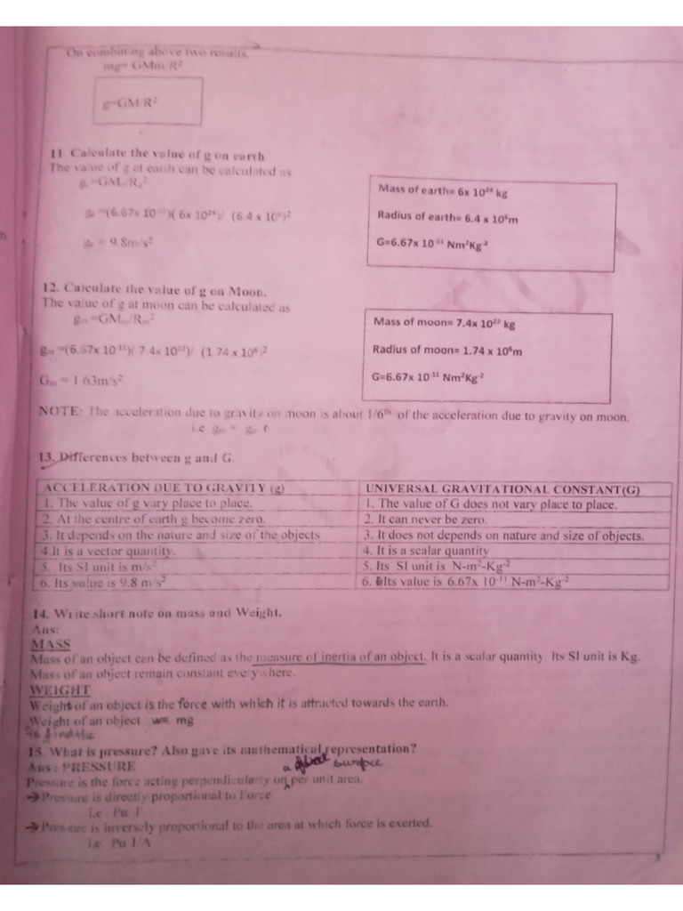 G and G Class Notes | PDF