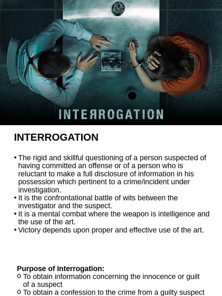 Effective Interrogation Techniques Guide | PDF | Confession (Law) | Torture