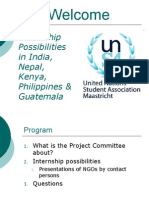 Internship Possibilities in India, Nepal, Kenya, Philippines & Guatemala