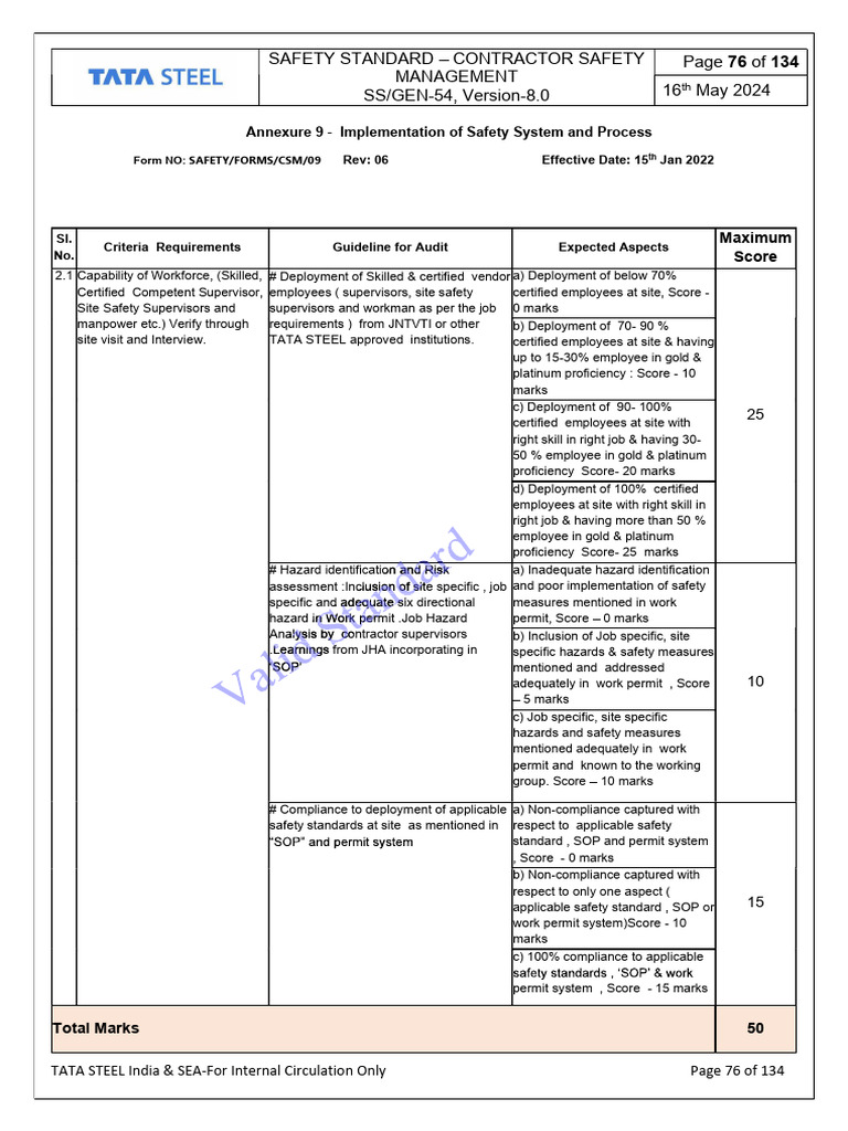 Contractor Safety Management Standards | PDF | Personal Protective ...
