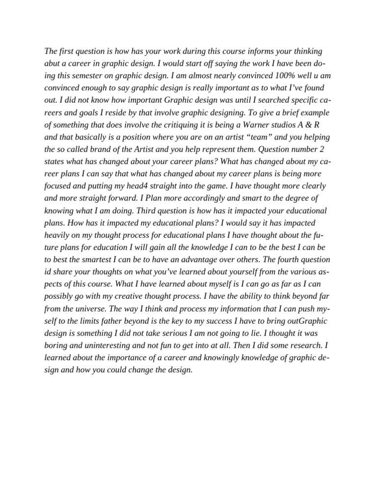 Final Self Assassment Micah Mchenry | PDF