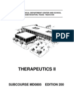 US Army Medical Course MD0805-200 - Therapeutics II