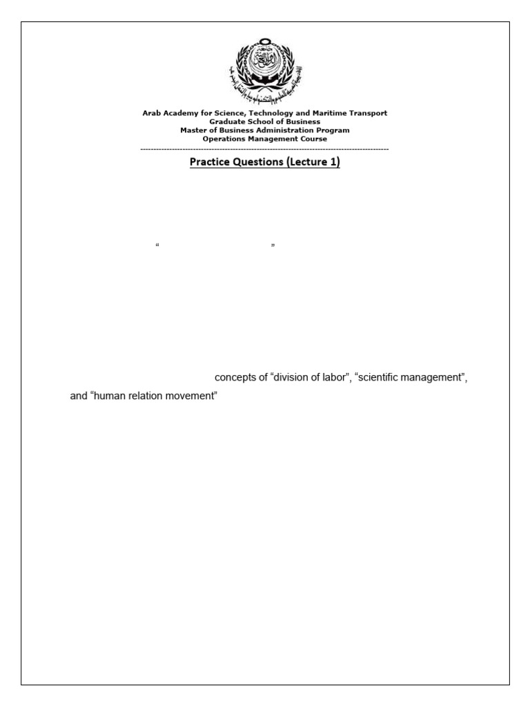 Lecture 1 Practice Problems | PDF