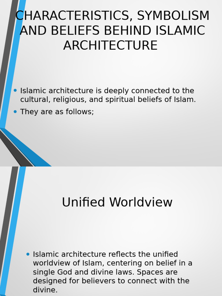 Characteristics, Symbolism and Beliefs Behind Islamic Architecture-1 | PDF