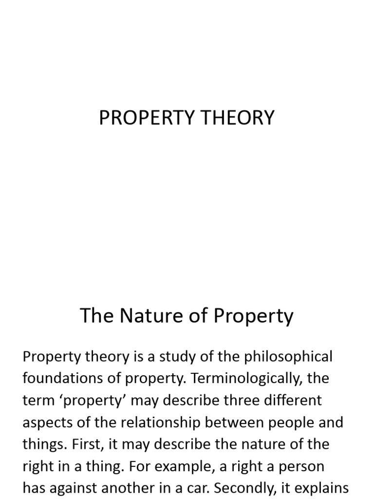 Understanding Property Rights Theory | PDF | Property | Georg Wilhelm ...