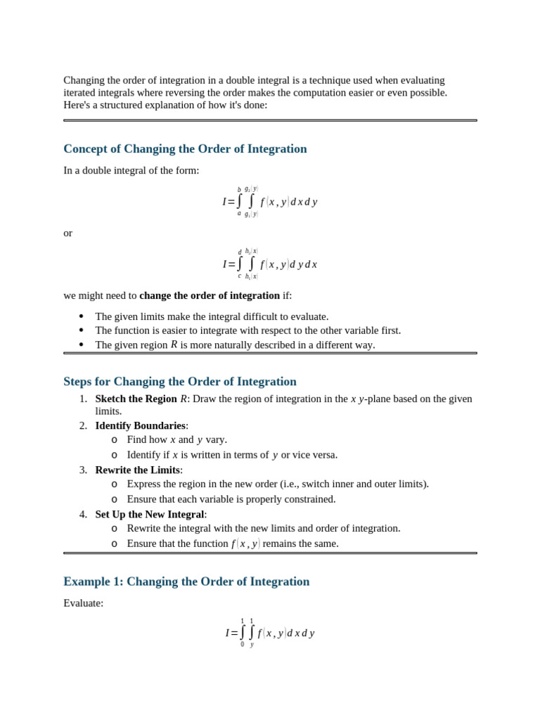 Changing The Ord | PDF | Trigonometric Functions | Integral