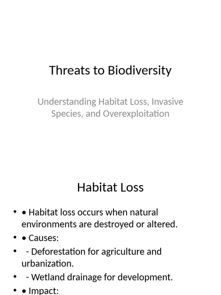 Threats To Biodiversity | PDF