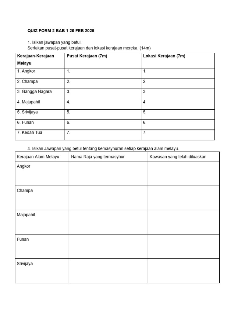 Quiz form 2 bab 1 26 feb 2025 pdf