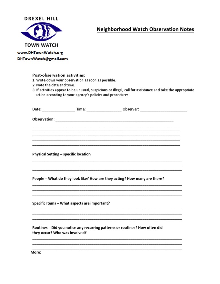 Observation Notes | PDF | Career & Growth