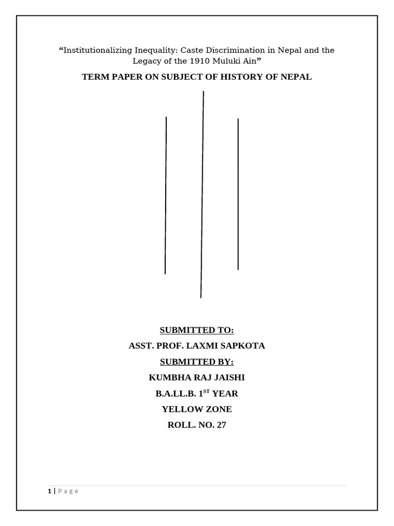 Caste Discrimination in Nepal: Muluki Ain Impact | PDF | Caste ...