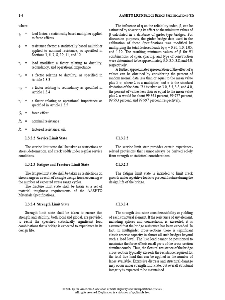 AASHTO Bridge Design Specifications | PDF | Strength Of Materials ...