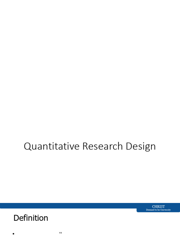 Understanding Quantitative Research Design | PDF | Experiment | Causality