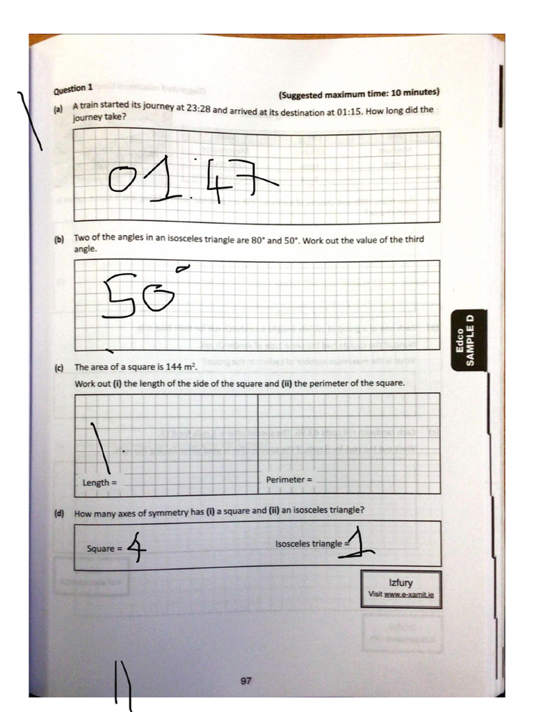 Math Problem Solving Exercises | PDF | Area | Triangle