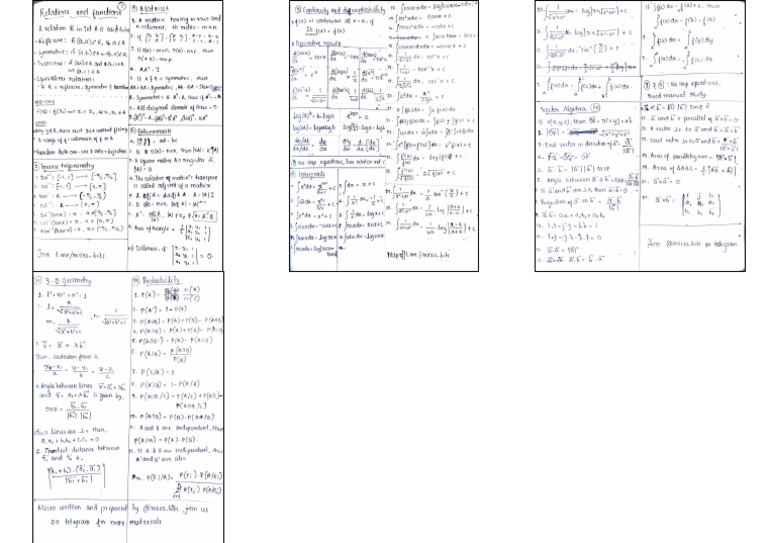 Plus Two Maths Handwritten (6x1) Equations Micro | PDF