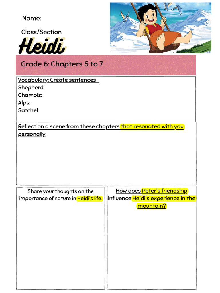 Nature's Role in Heidi's Growth | PDF