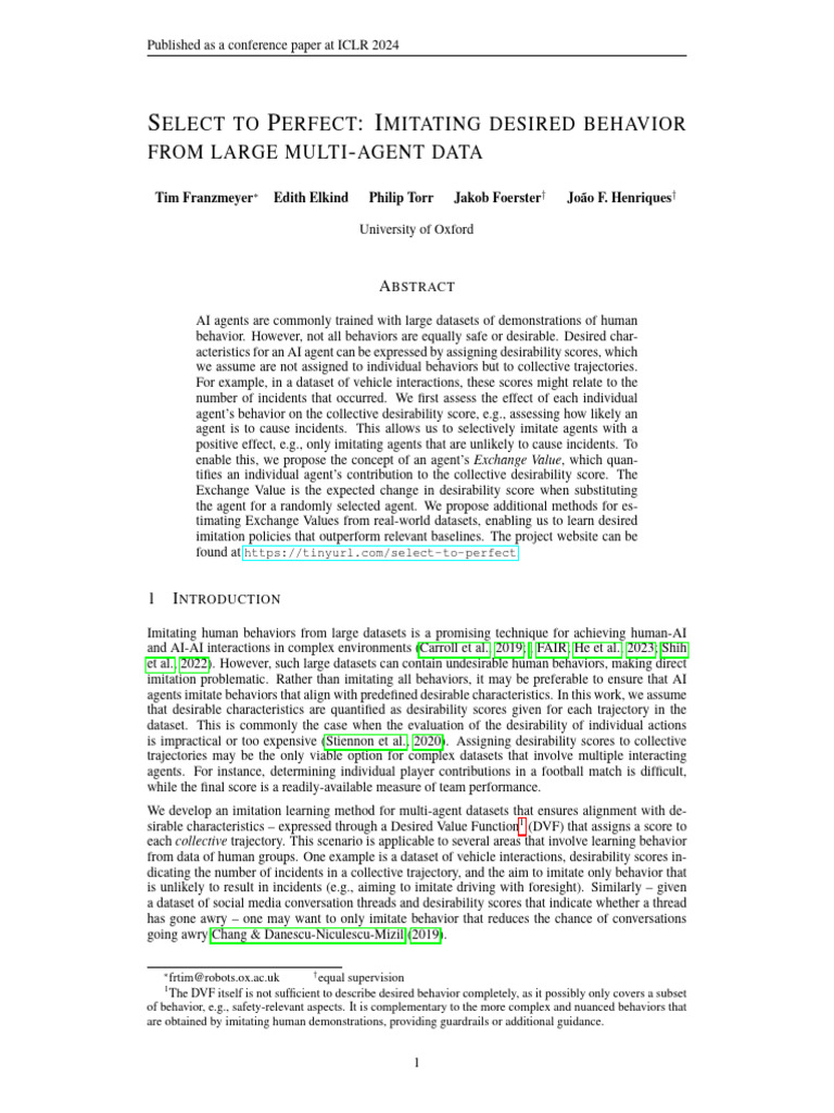 Imitation Learning with Exchange Values | PDF | Function (Mathematics ...