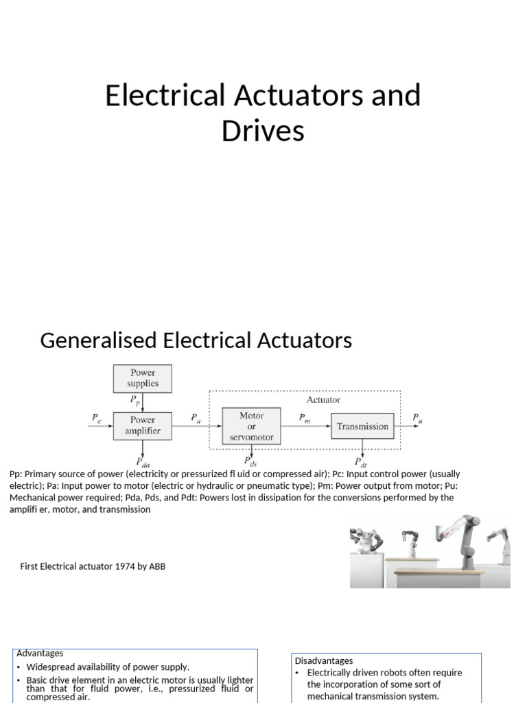 Electrical Actuators and Drives Update | PDF | Electric Motor ...
