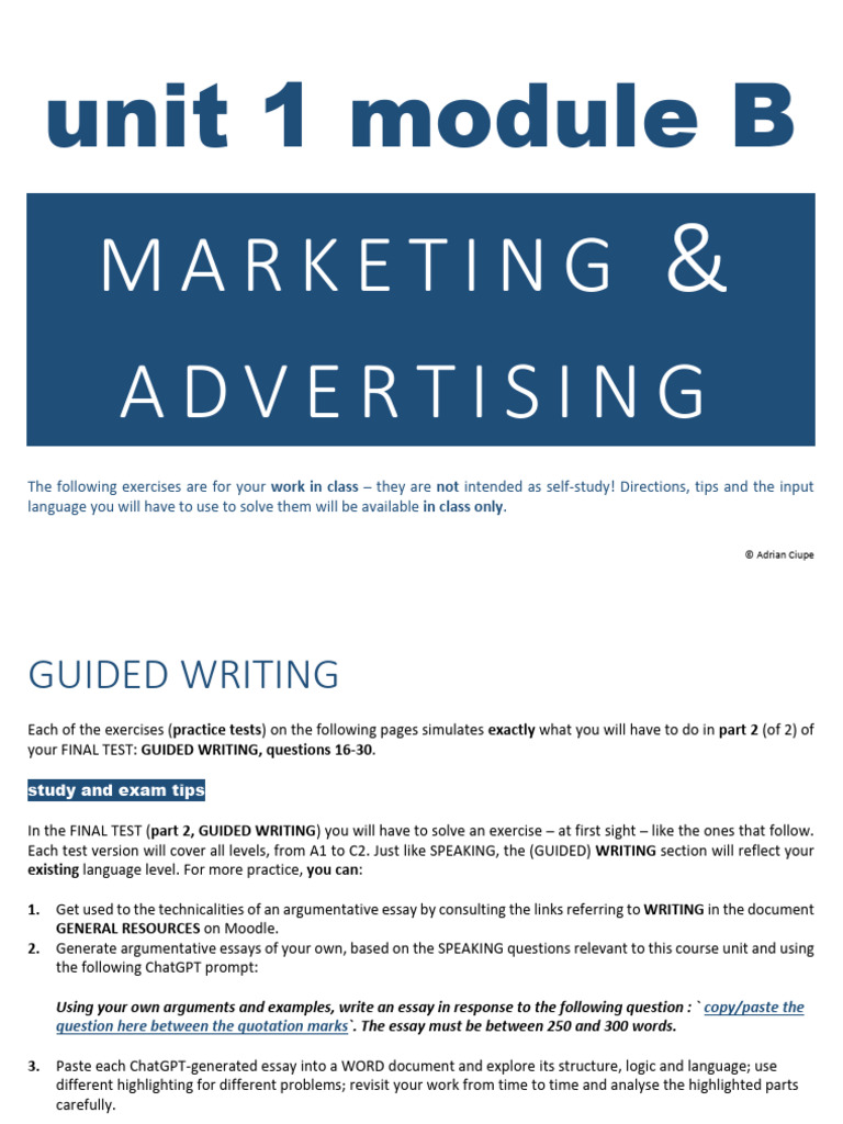 Guided Writing Practice for Marketing Exam | PDF | Happiness | Consumerism