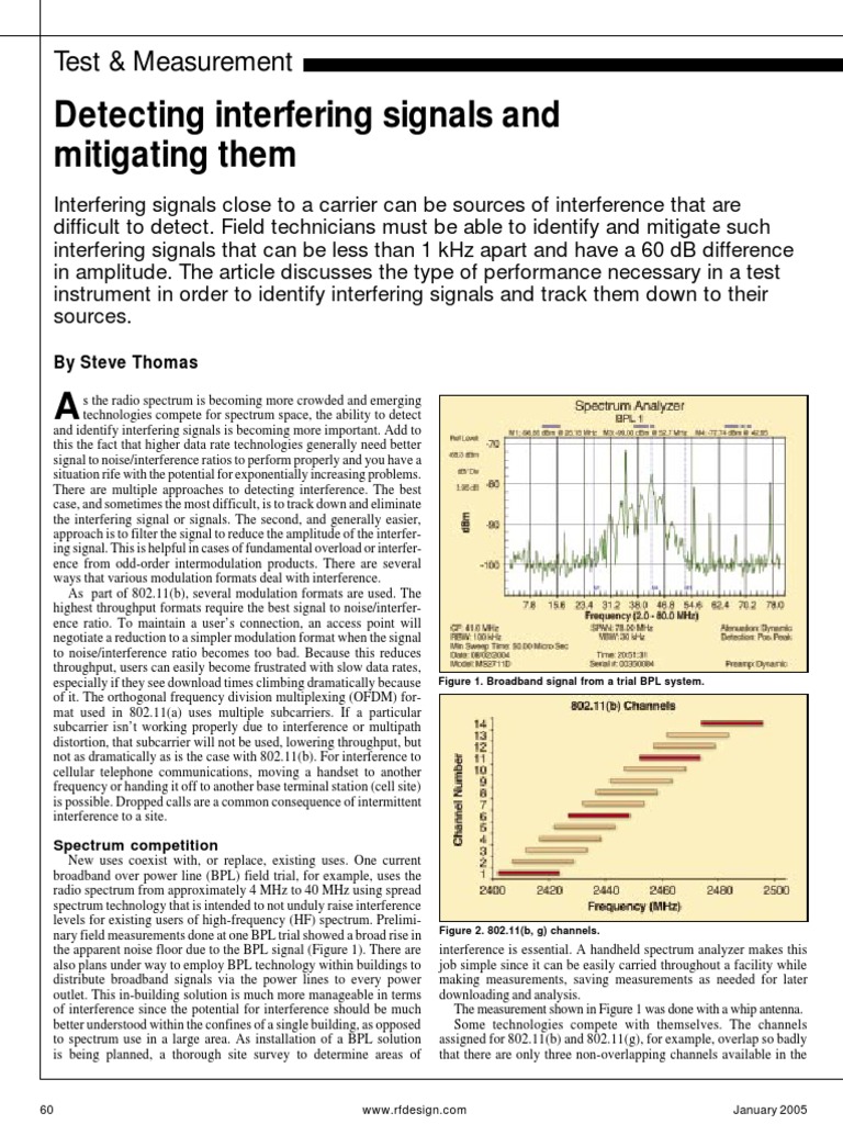 Detecting and Mitigating Interference | PDF | Electromagnetic ...