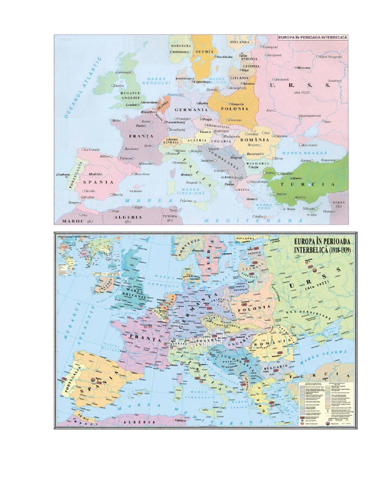 Harta Europa În Perioada Interbelică