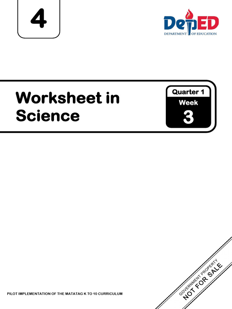 WS - Science 4 - Q1 - Week 3 - FINAL | PDF | Biodegradation | Fires