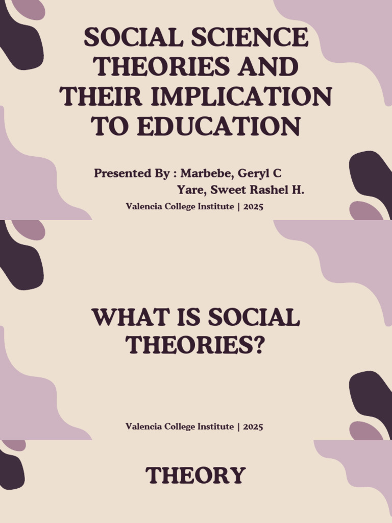 Social Science Theories in Education | PDF | Society | Social Inequality