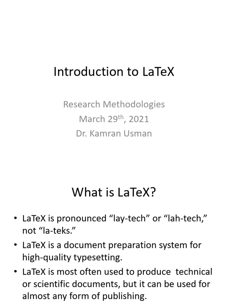 LaTeX Basics and Document Structure | PDF | Text | Te X