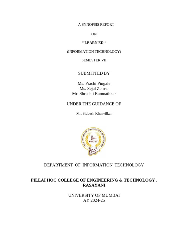 Learn Ed: E-Learning Project Overview | PDF | Educational Technology ...