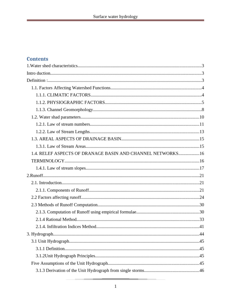 Understanding Surface Water Hydrology | PDF | Drainage Basin | Stream