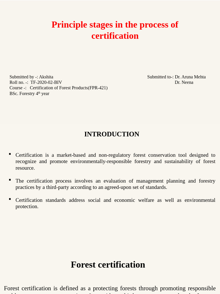 Rainforest Alliance Certification Process | PDF | Forest Management ...